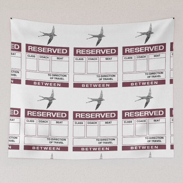 Item preview, British Rail (Intercity) Seat Reservation Label designed and sold by CherryCassette.