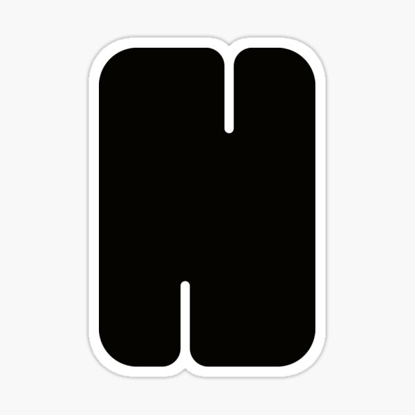Very Bold Letter N Sticker