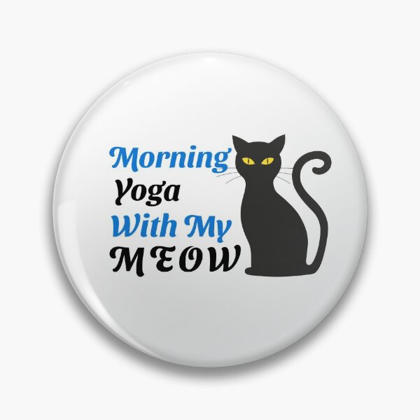 Item preview, Morning Yoga with my Meow - blblk designed and sold by Fit & Fun  Gallery.