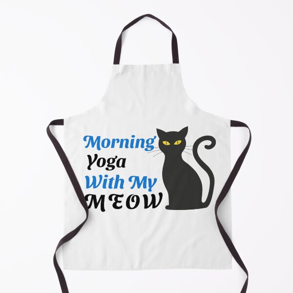 Item preview, Morning Yoga with my Meow - blblk designed and sold by Fit & Fun  Gallery.