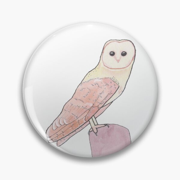 Item preview, Barn Owl watercolor bird species bird art illustration  designed and sold by TheWaterBirds.
