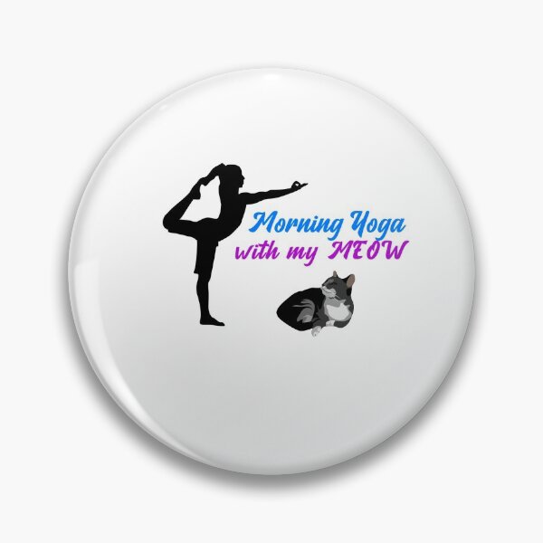 Item preview, Morning Yoga with my Meow - blbpnk designed and sold by Fit & Fun  Gallery.