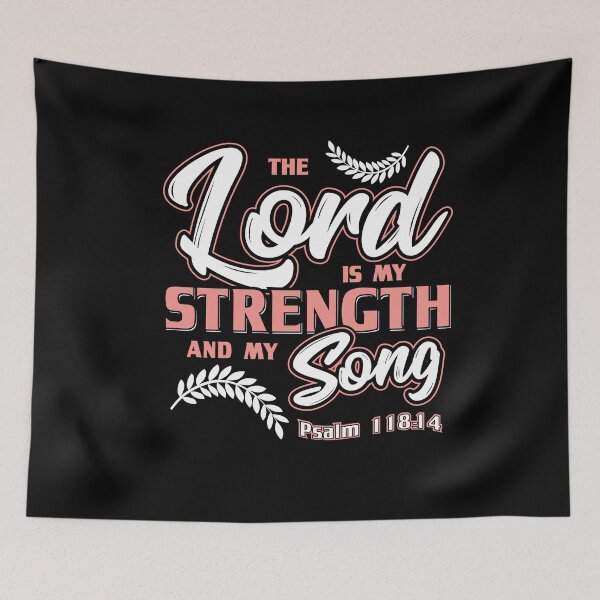 Item preview, Bible Verse The Lord is my Strength and my Song Christian designed and sold by Hananiah Merch.