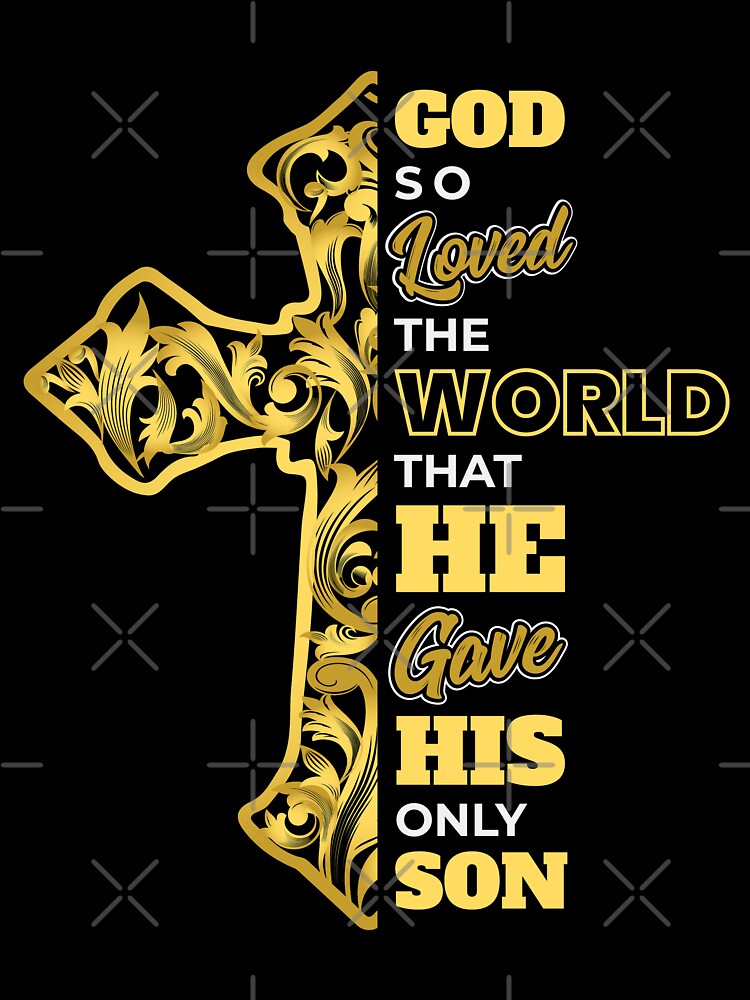 Golden Bible Verse John 3 16 For God So Loved The World, Made Hand