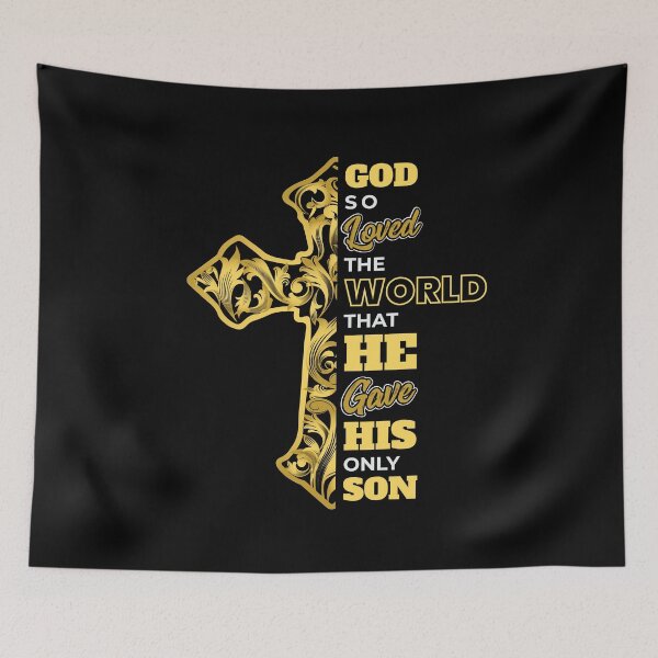 Item preview, John 3:16 God so Loved the World Bible Verse Christian designed and sold by Hananiah Merch.