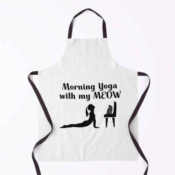 Item preview, Morning Yoga with my Meow - on chair designed and sold by Fit & Fun  Gallery.