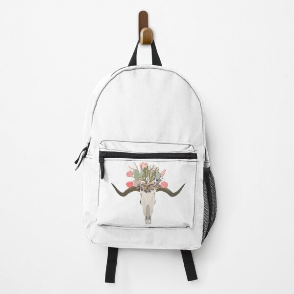 Item preview, Bull Skull With Cacti Crown - Hand Painted Watercolor designed and sold by Pavnud.