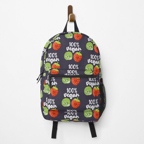 Item preview, 100% Vegan Sprout & Strawberry (Navy) designed and sold by VicEllisArt.