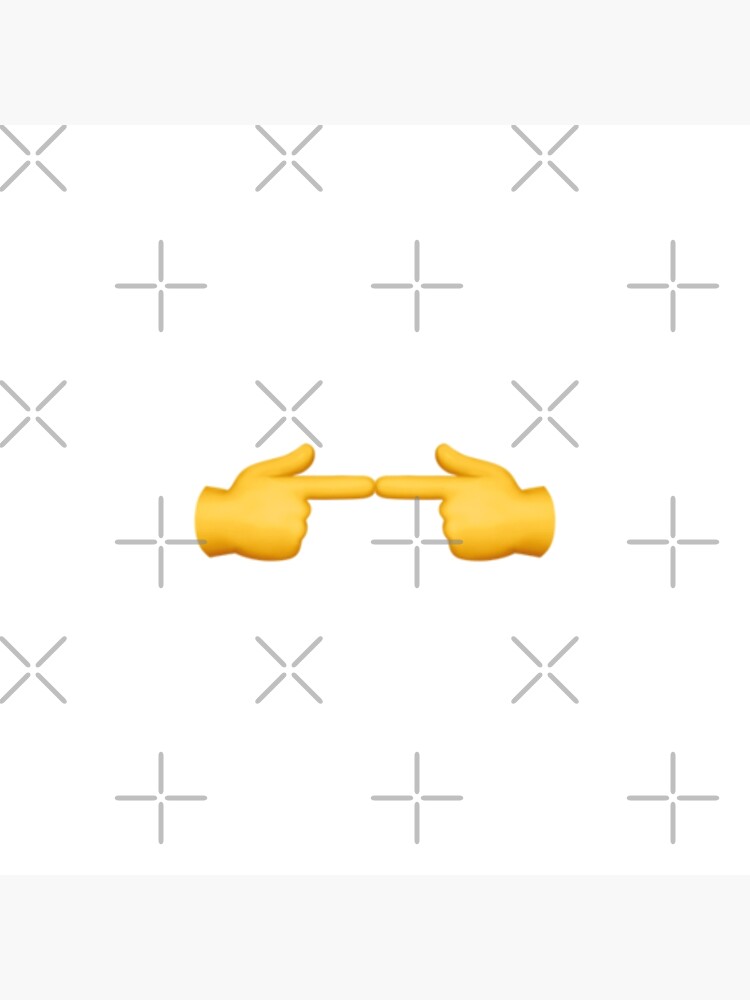 "Two Fingers Touching Emoji" Poster by rayen025 Redbubble