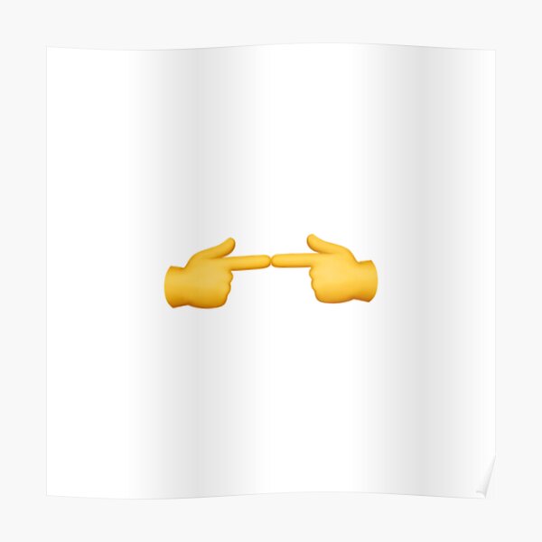 "Two Fingers Touching Emoji" Poster by rayen025 Redbubble