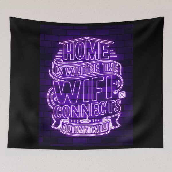 Item preview, home is where the wifi connects automatically designed and sold by TwoRabbits.