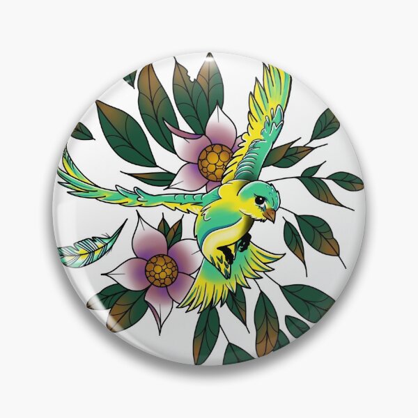 Item preview, Canary in flight designed and sold by Tattoos By Rylan.