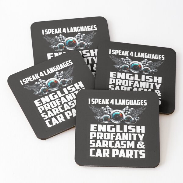 Item preview, I speak 4 language english profanity sarcasm & car parts designed and sold by zedbubblez.