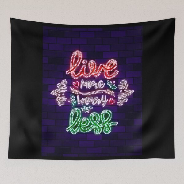 Item preview, live more worry less designed and sold by TwoRabbits.