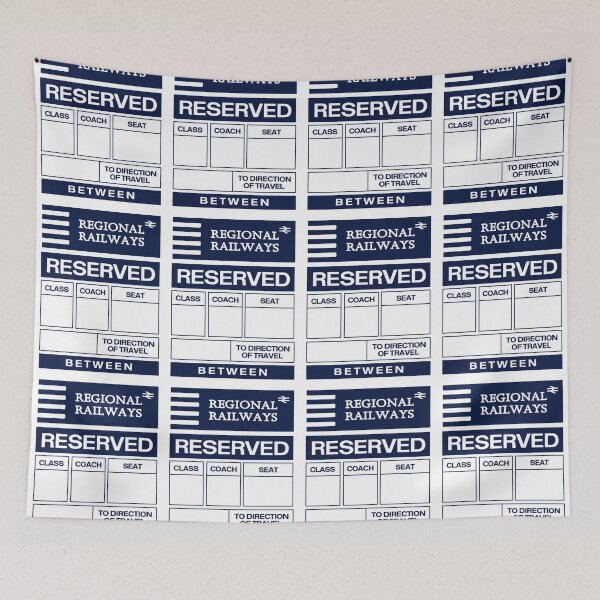 Item preview, British Rail (Regional Railways) Reservation Label designed and sold by CherryCassette.