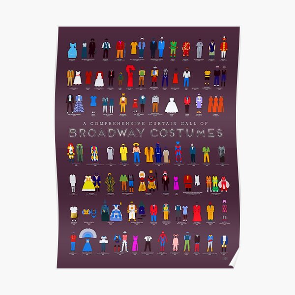 A Comprehensive Curtain Call of Broadway Costumes Poster