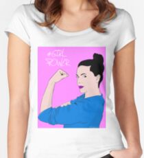 #Girl Power Women's Fitted Scoop T-Shirt