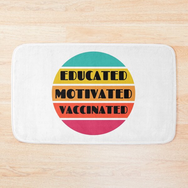 Item preview, Educated Motivated Vaccinated Vintage Retro Sunset designed and sold by Beluved.