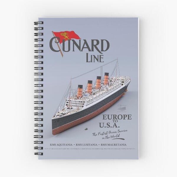 Item preview, RMS Aquitania - Cunard Line (fictional poster) designed and sold by Historical Ocean Liners.