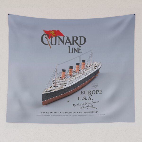 Item preview, RMS Aquitania - Cunard Line (fictional poster) designed and sold by Historical Ocean Liners.