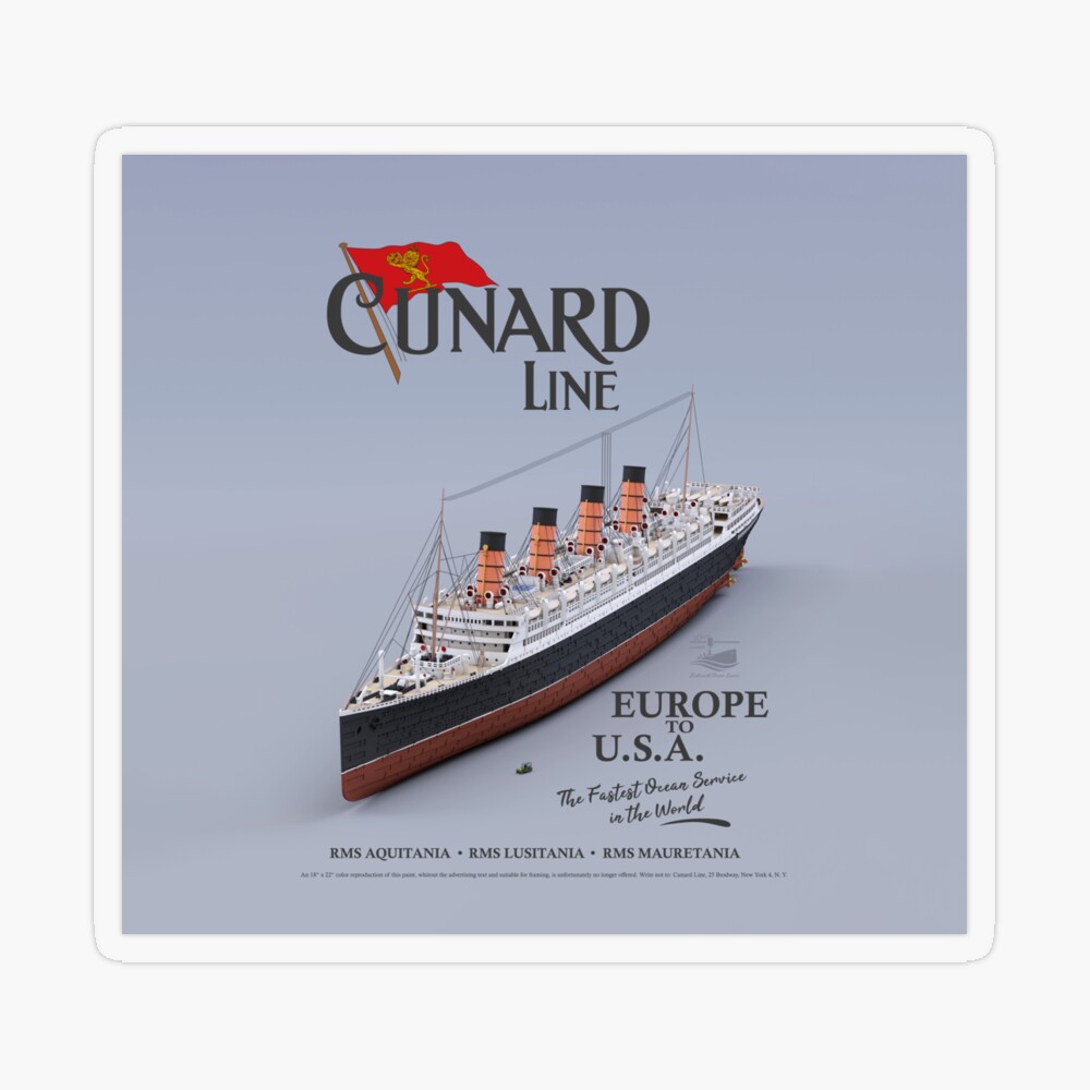 Original CUNARD Abstract Log Card 16 x hot 10.5 cm RMS MAURETANIA , Captn. S.G.S. McNeil, not a copy or repro