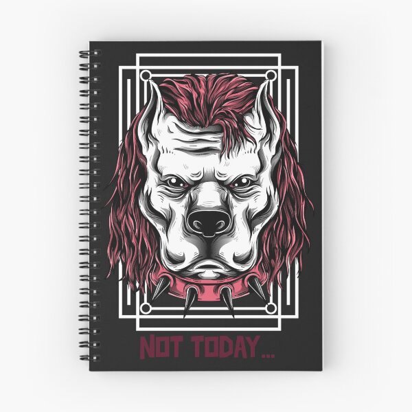 Item preview, Not Today White PitBull Rockin Red Hair   designed and sold by Shanna  Dugan.
