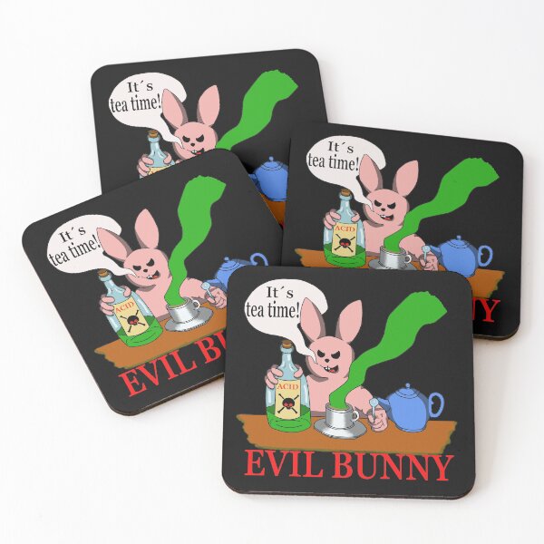 Item preview, Evil Bunny "tea time" designed and sold by AyseAkcay.
