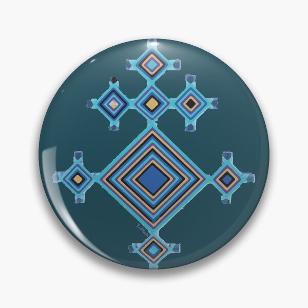 Item preview, God's EYE ojo de Dios blue mexican traditional folk art designed and sold by T-Mex.