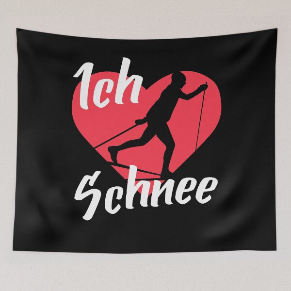 Item preview, I love snow motif for skier winter sport gift designed and sold by PlatonisDesign.