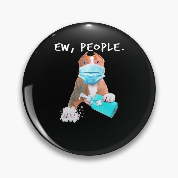 Item preview, Pitbull Ew People Dog Wearing A Face Mask Dog Lover designed and sold by EmilyPippin.