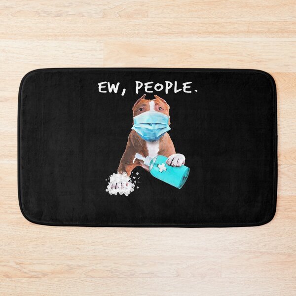 Item preview, Pitbull Ew People Dog Wearing A Face Mask Dog Lover designed and sold by EmilyPippin.