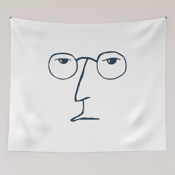 Item preview, Caricature Of Man's Face With Glasses designed and sold by Anzarr.