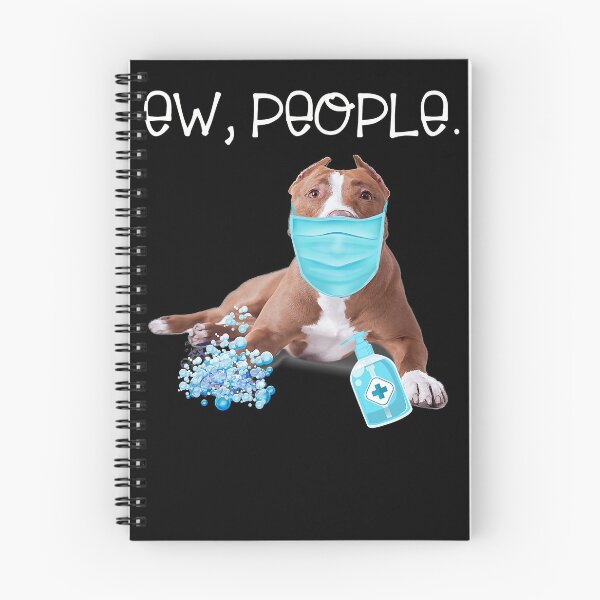 Item preview, Pitbull Ew People Dog Wearing A Face Mask designed and sold by EmilyPippin.