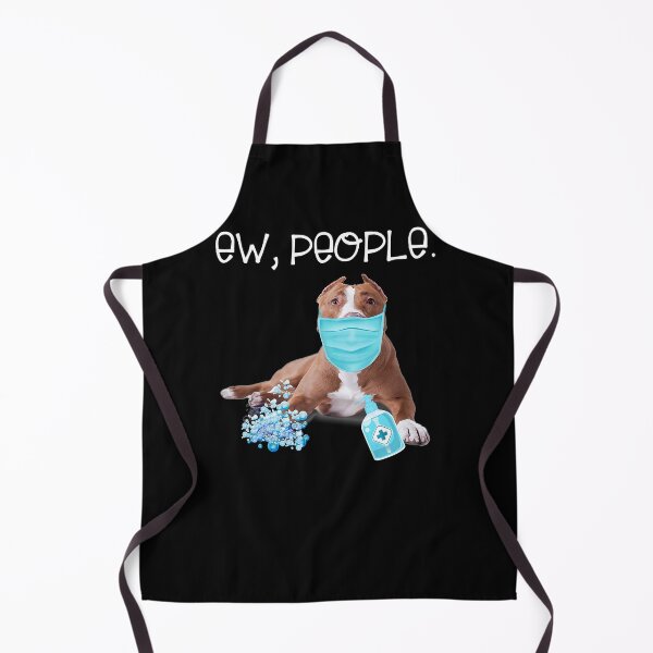 Item preview, Pitbull Ew People Dog Wearing A Face Mask designed and sold by EmilyPippin.