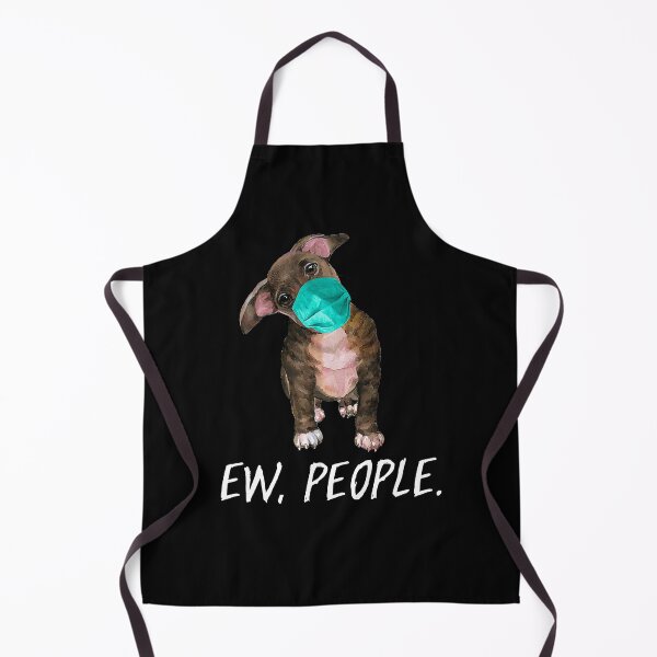 Item preview, PITBULL Ew People Dog Wearing Face Mask Dog designed and sold by EmilyPippin.