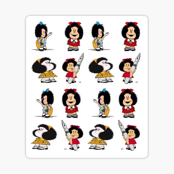 Patrón de Mafalda Pegatina
