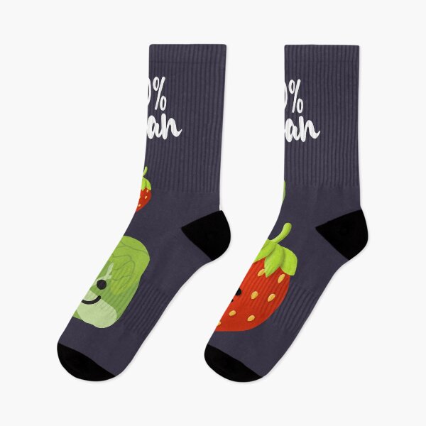 Item preview, 100% Vegan Sprout & Strawberry (Navy) designed and sold by VicEllisArt.
