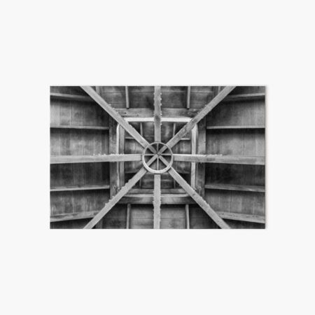 Inside of Pavilion Timber Ceiling Art Board Print