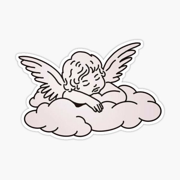 Little angel vector retro style engraving black and white illustration.  Cute baby with wings 24658816 Vector Art at Vecteezy