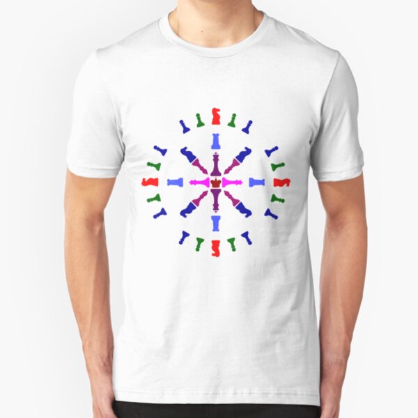 Chess Piece Design Slim Fit T-Shirt