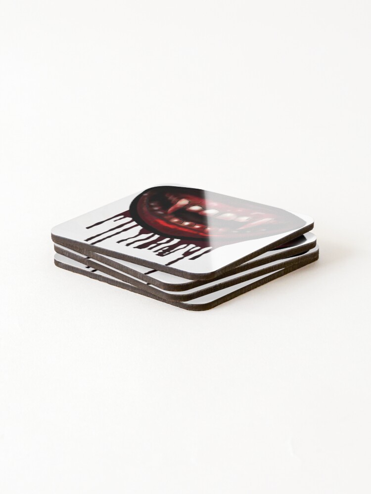 Thumbnail 4 of 5, Coasters (Set of 4), Vampire Teeth designed and sold by RGIllustrations.