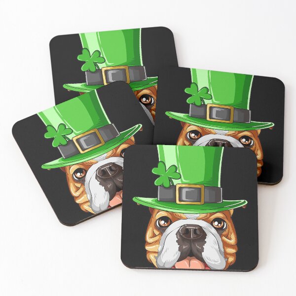 Item preview, English Bulldog St Patrick's Day Irish Leprechaun designed and sold by MarcelaSoto.