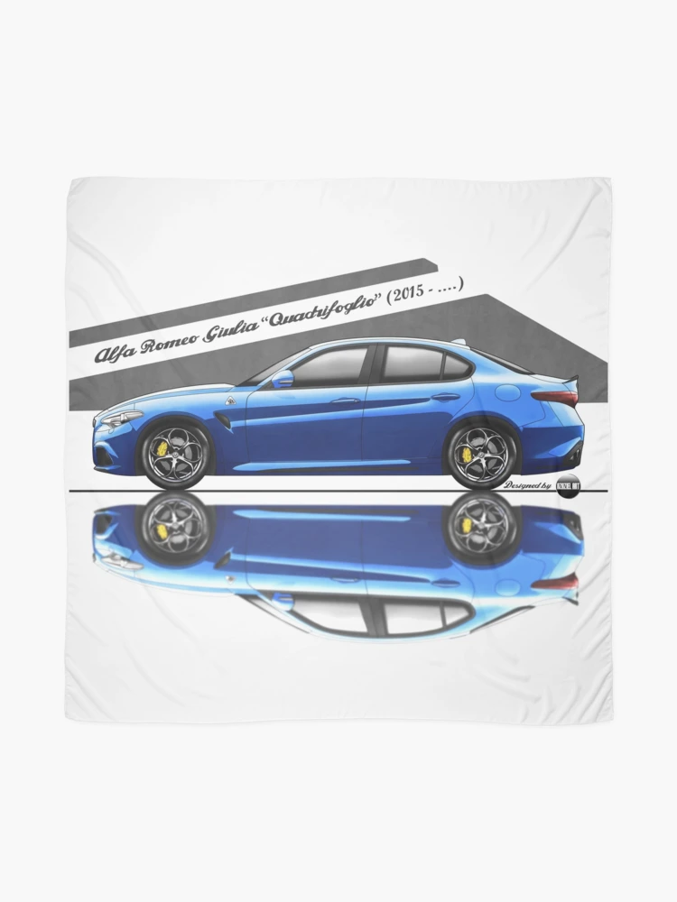 Pañuelo for Sale con la obra «Alfa Romeo Nuova Giulia Quadrifoglio