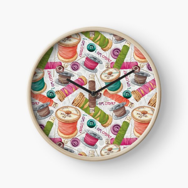 I Am Crafty Pattern Clock