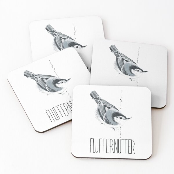 Item preview, Fluffernutter (White-breasted Nuthatch) designed and sold by LauraWolfArtist.