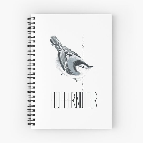 Item preview, Fluffernutter (White-breasted Nuthatch) designed and sold by LauraWolfArtist.