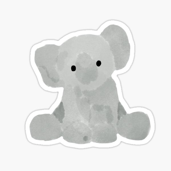 Item preview, watercolor elephant  designed and sold by thestickerbarn.