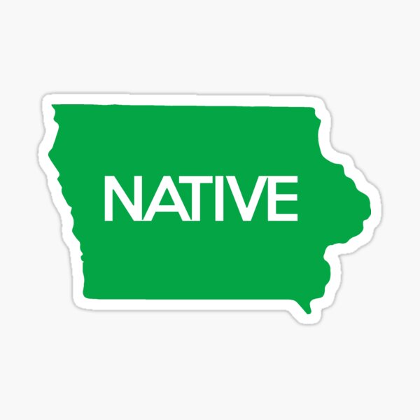 Aperçu de l'œuvre Iowa Native IA Vert créée et vendue par Mind of State.