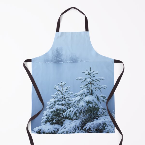 Item preview, Foggy winter lake and spruce trees designed and sold by Juhku.