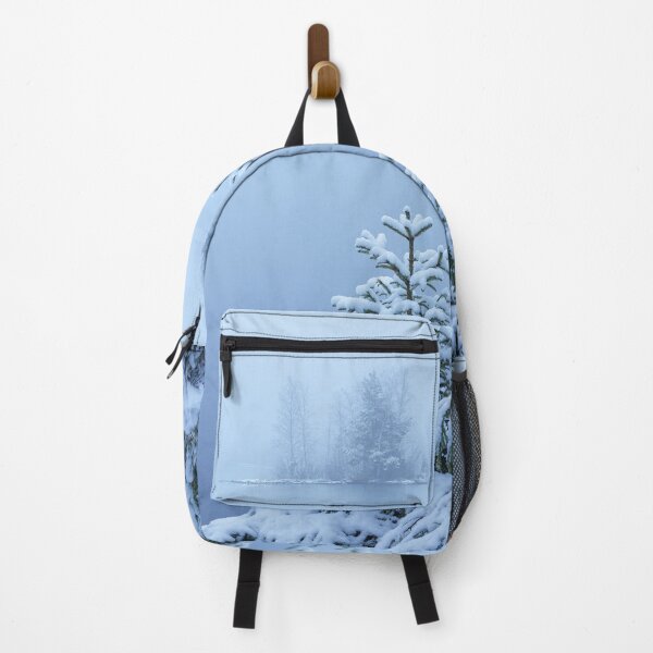 Item preview, Foggy winter lake and spruce trees designed and sold by Juhku.